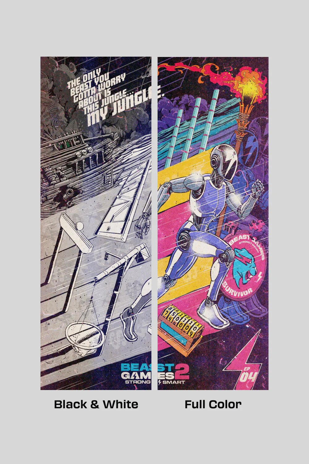 Beast Games Collectible Poster - Episode 4 - Black & White - Image 5