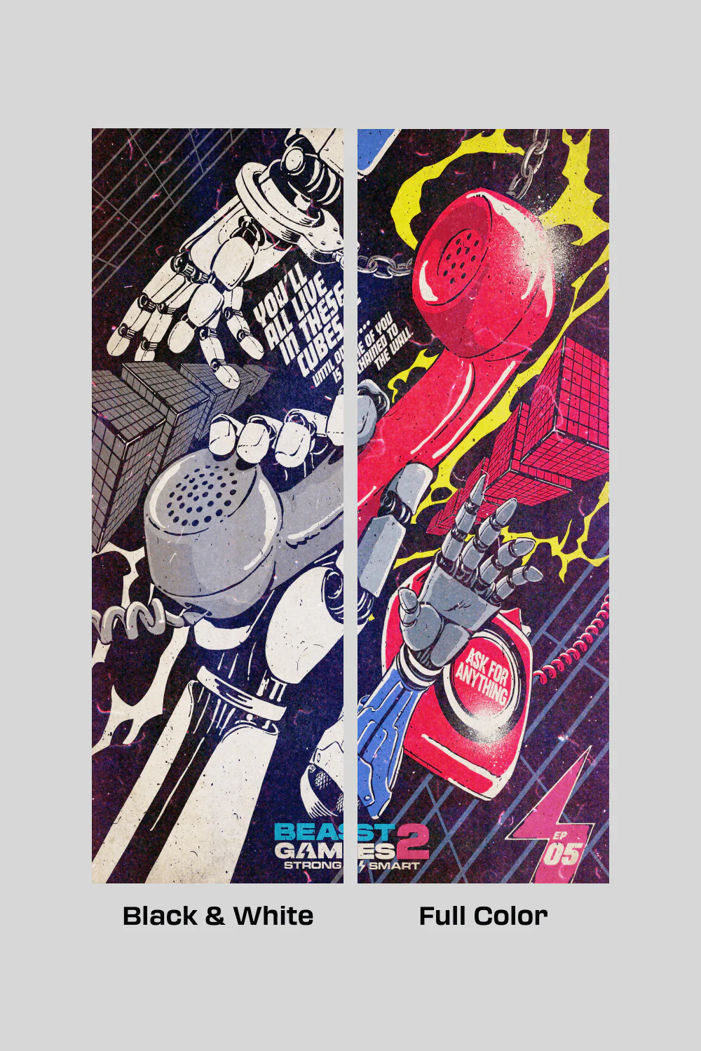 Beast Games Collectible Poster - Episode 5 - Black & White - Image 5