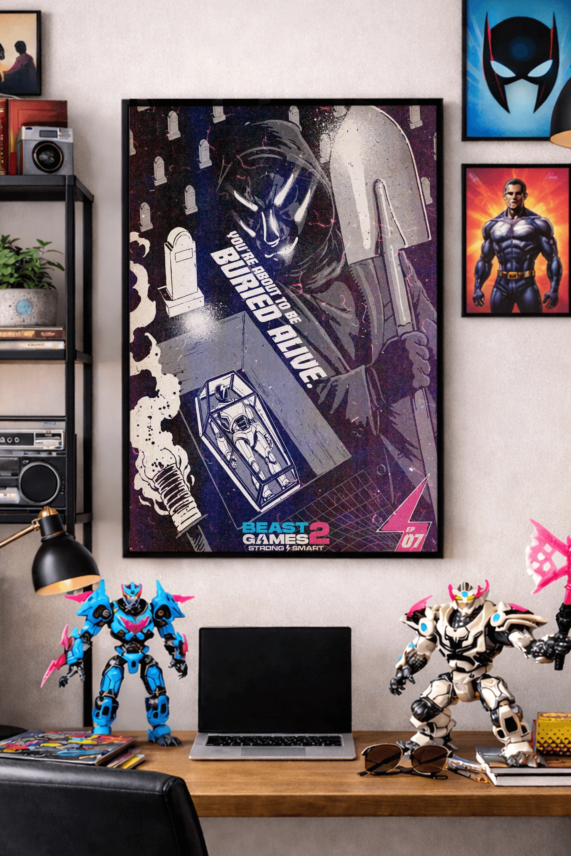 Beast Games Collectible Poster - Episode 7 - Black & White - Image 2