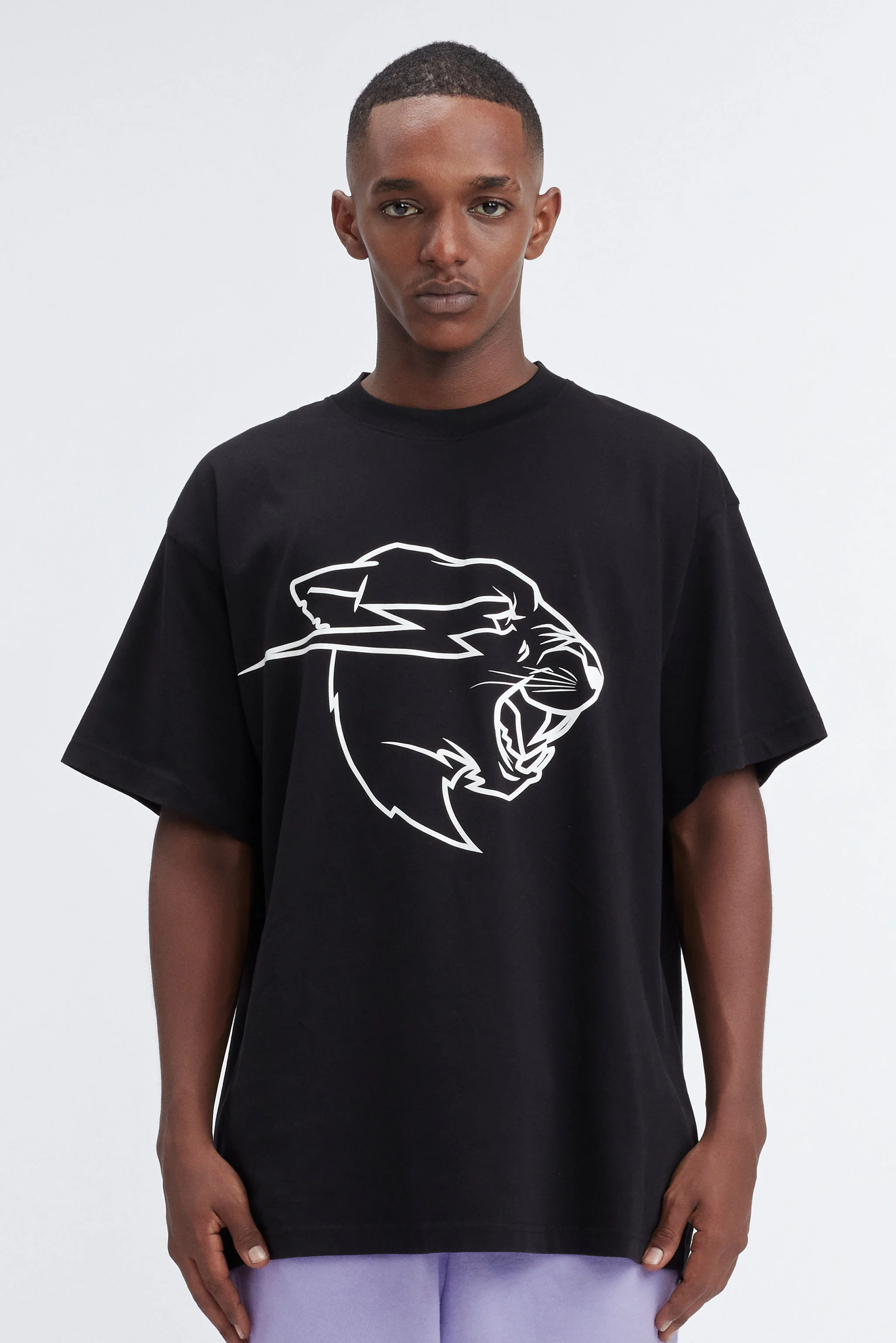 Beast Panther UV Reactive S/Sleeve Tee - Black/Pink - Image 3
