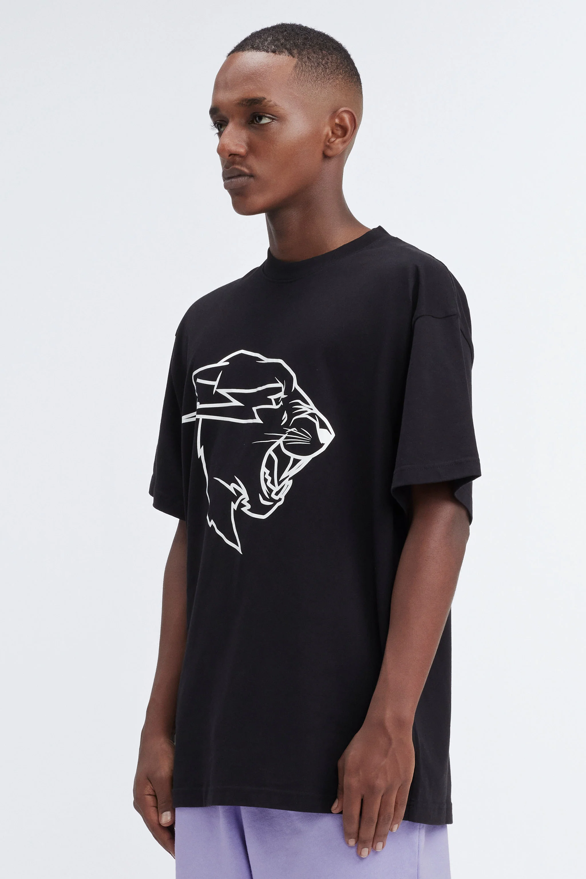 Beast Panther UV Reactive S/Sleeve Tee - Black/Pink - Image 4