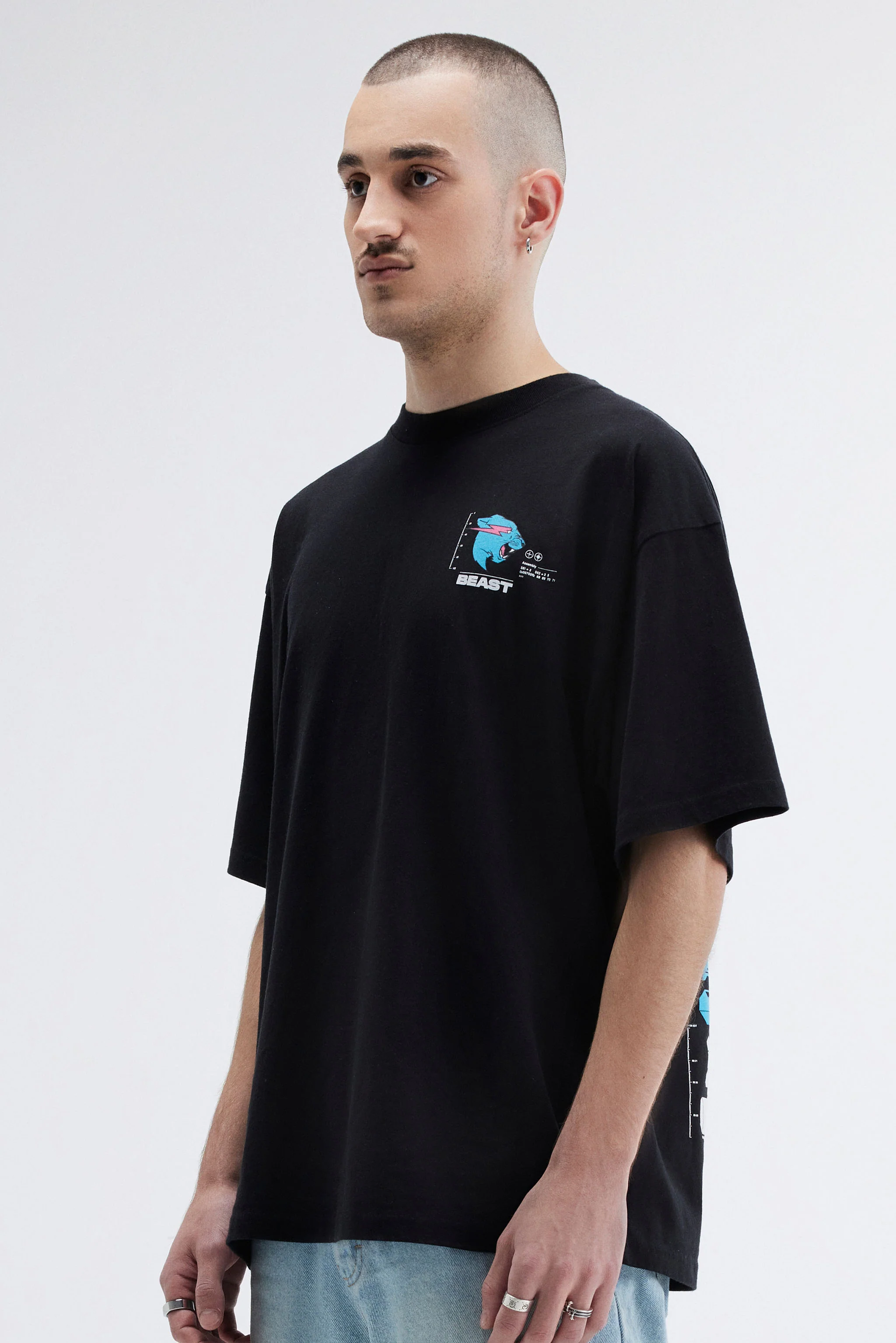 Beast Particle SS Tee - Black - Image 5