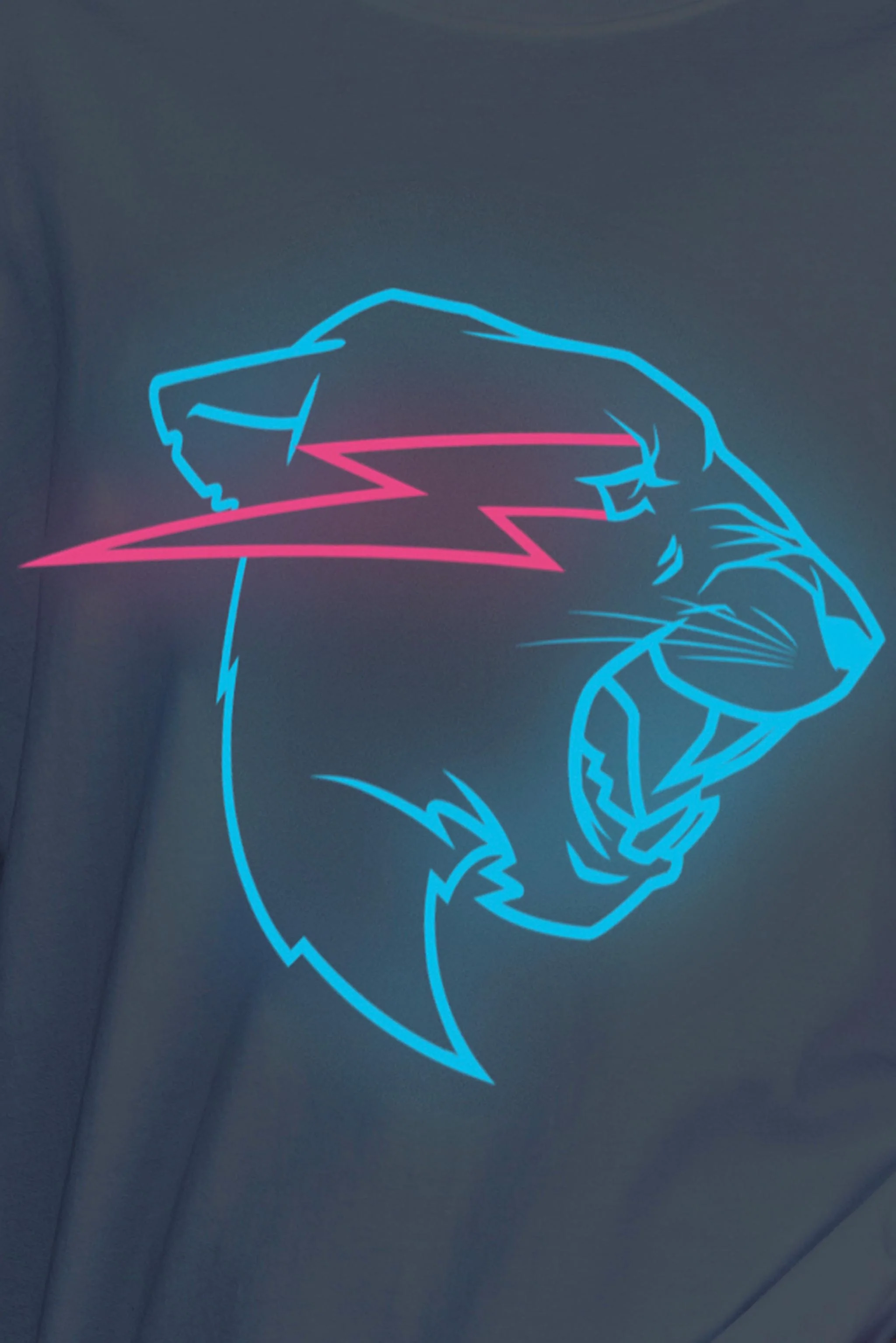 Glow In The Dark Panther S/Sleeve Tee - White - Image 3