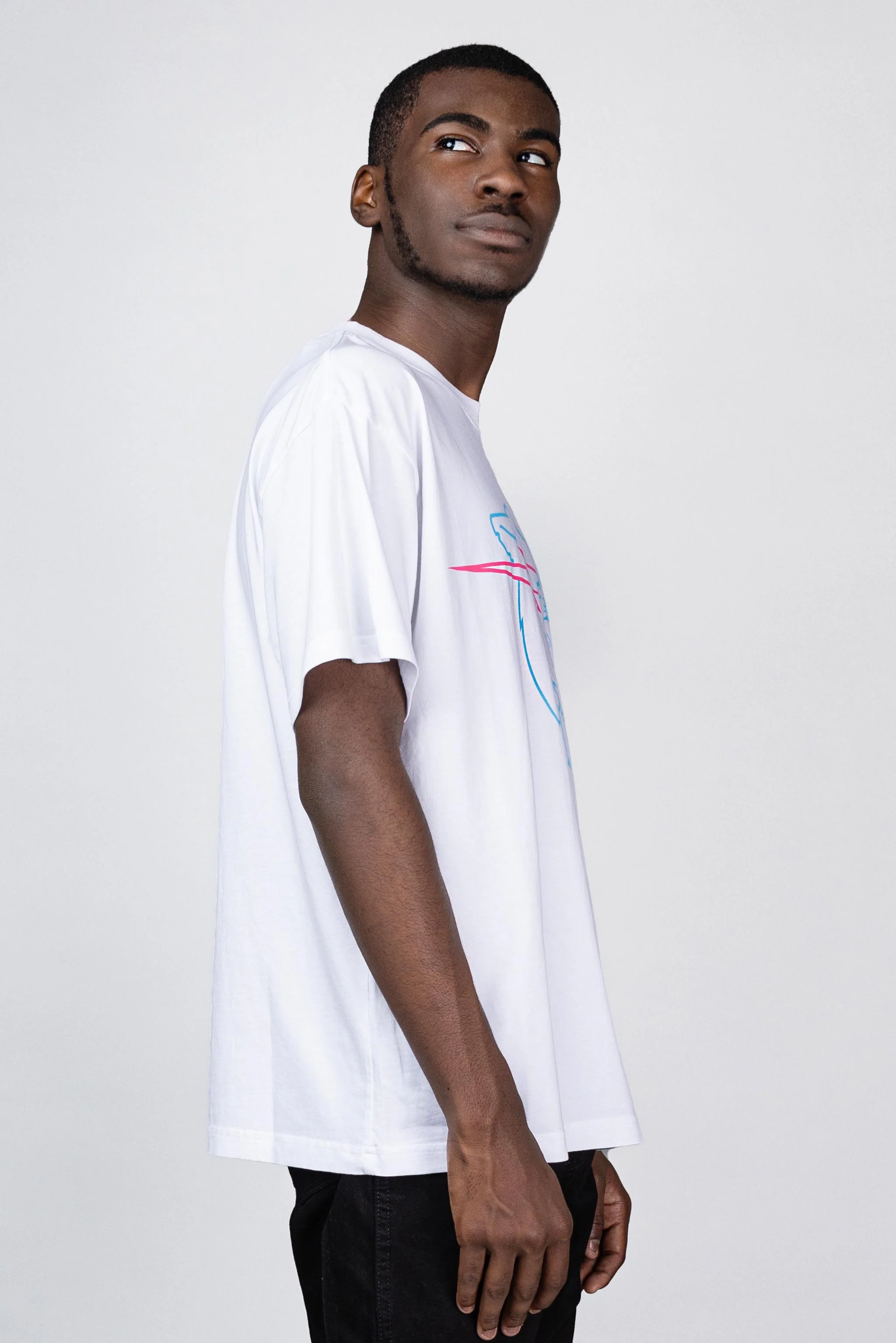 Glow In The Dark Panther S/Sleeve Tee - White - Image 4