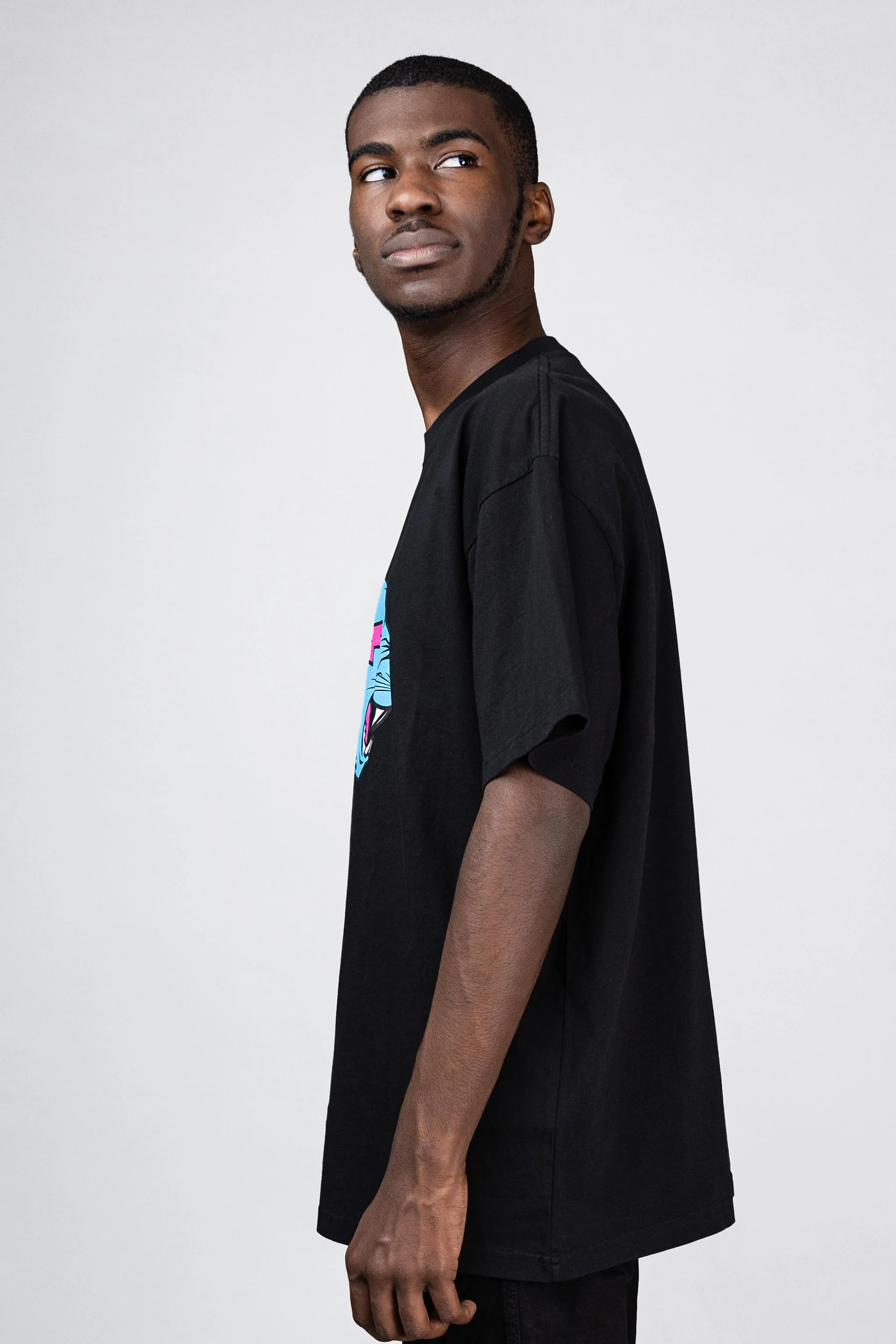 Panther S/Sleeve Tee - Black - Image 3
