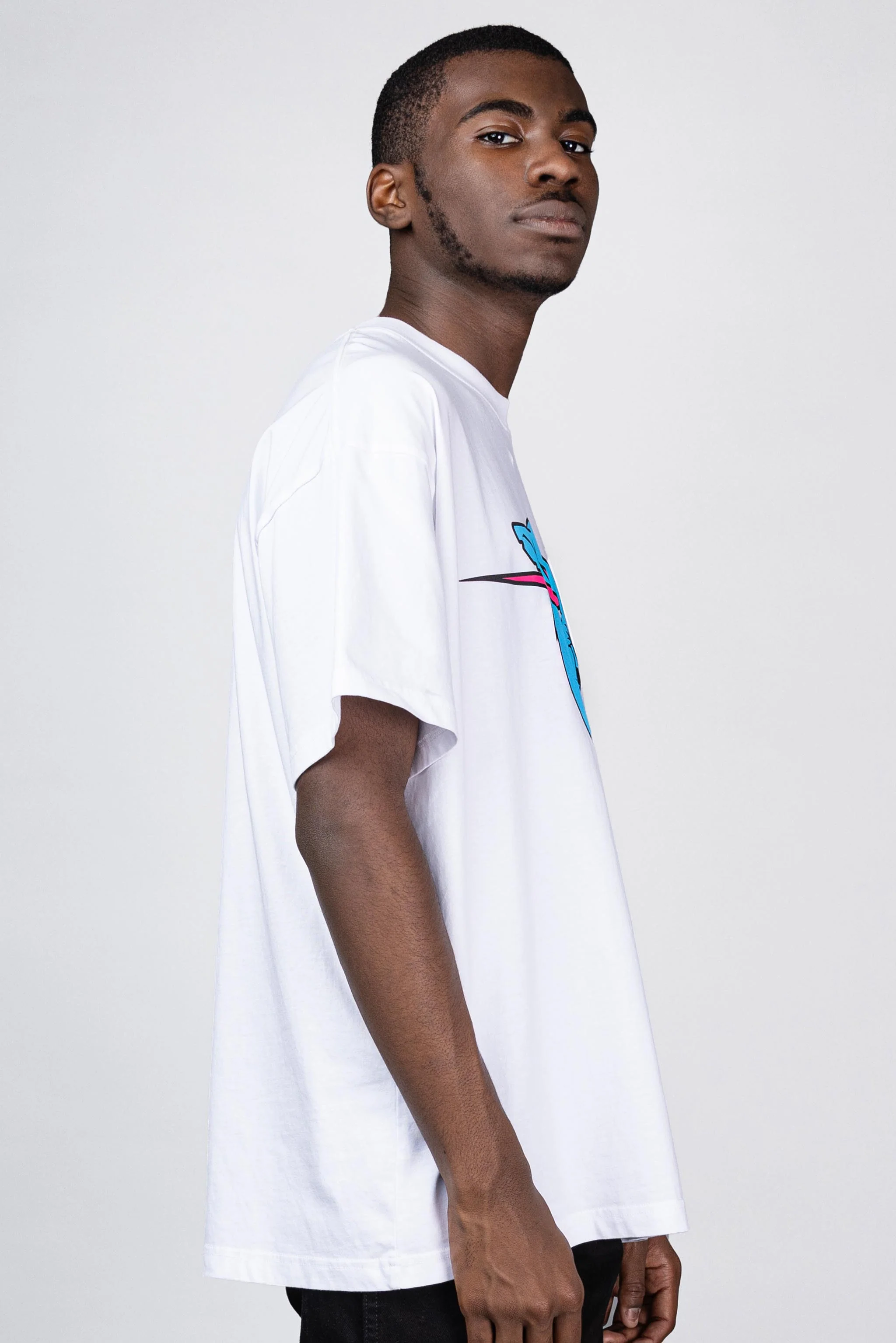 Panther S/Sleeve Tee - White - Image 3