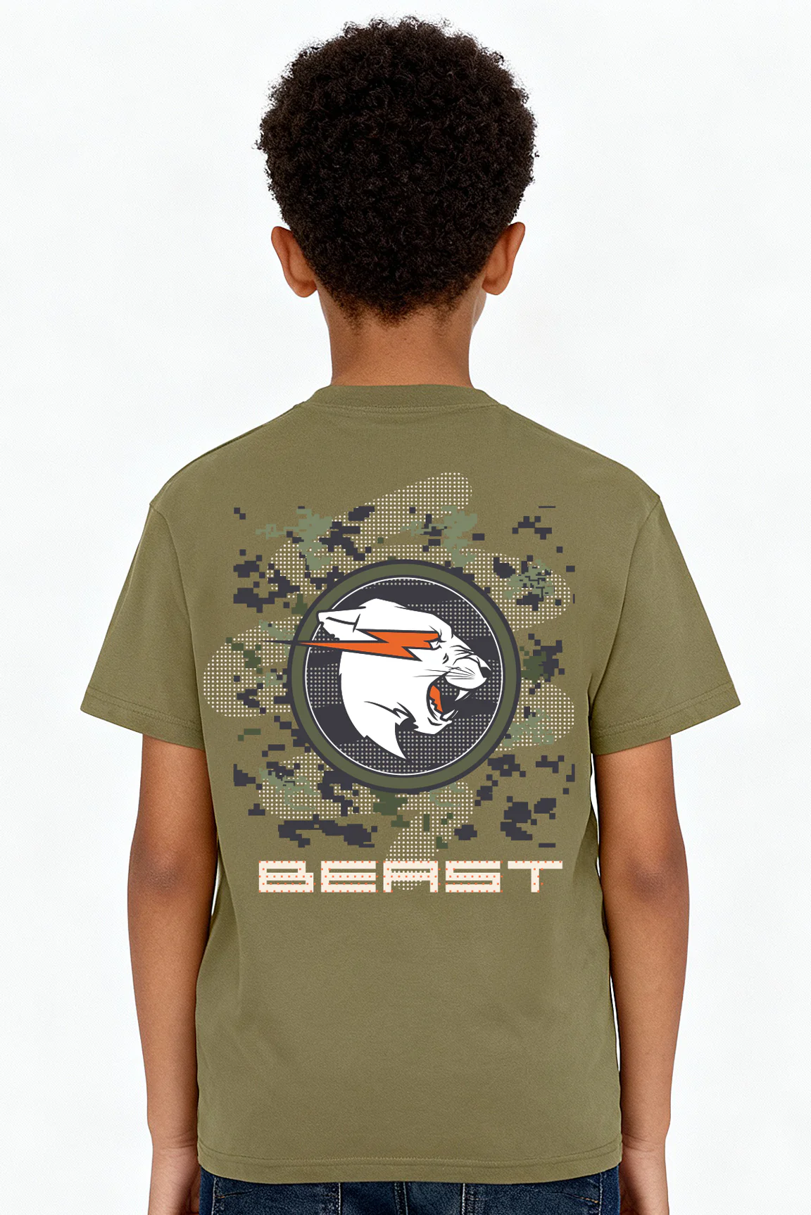 Youth 8 Bit Camo Tee - Image 4